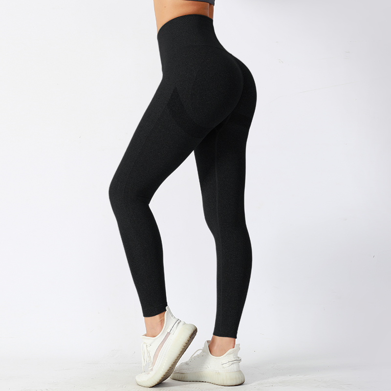Slim Fit Middle Waist Yoga Pants with Moisture-Wicking Performance Fabric