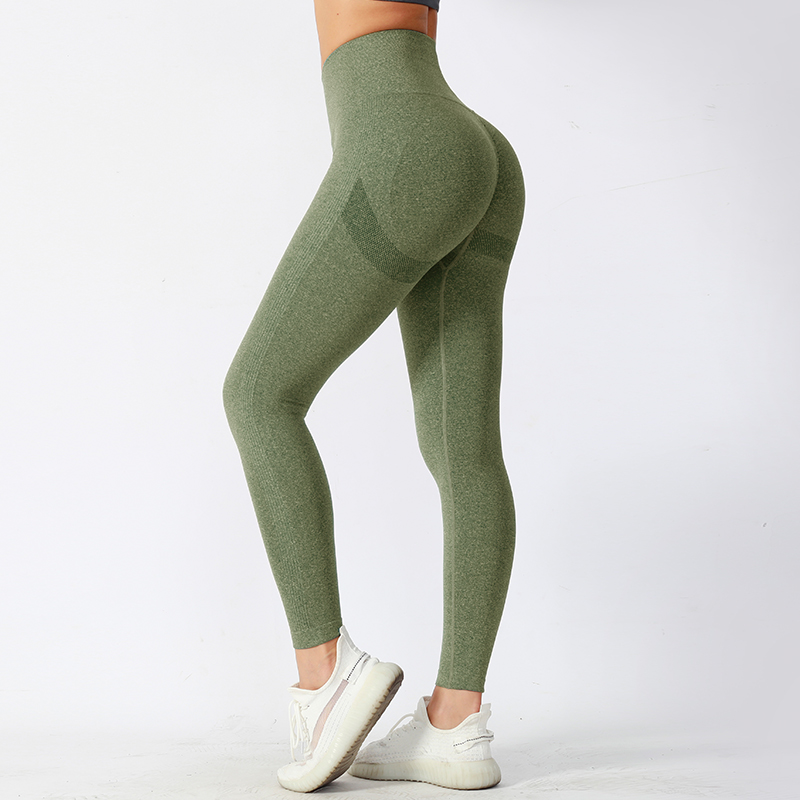 Slim Fit Middle Waist Yoga Pants with Moisture-Wicking Performance Fabric