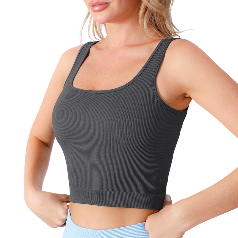 Women's Elegant Short Slim High Elastic Fabric Soft Sports Crop top