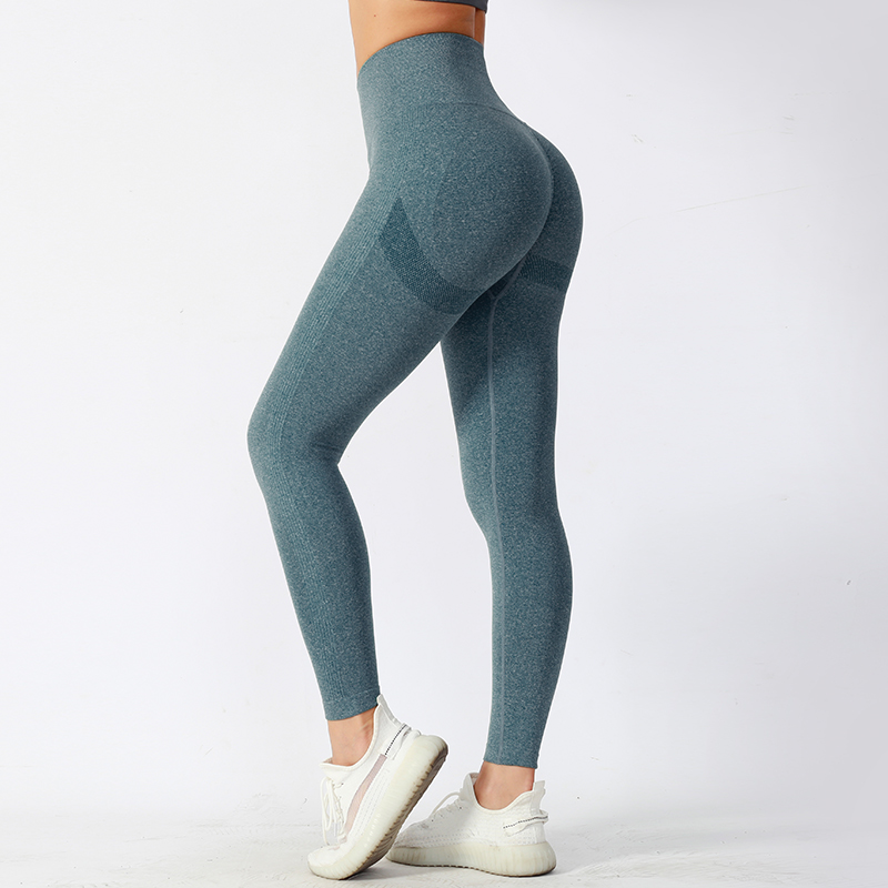 Slim Fit Middle Waist Yoga Pants with Moisture-Wicking Performance Fabric