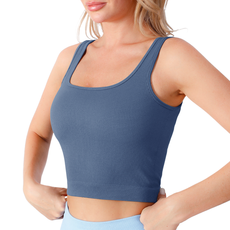 Women's Elegant Short Slim High Elastic Fabric Soft Sports Crop top
