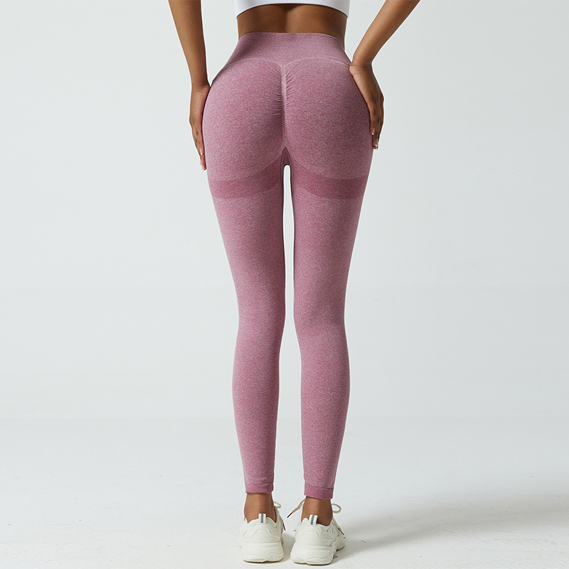 Slim Fit Middle Waist Yoga Pants with Moisture-Wicking Performance Fabric