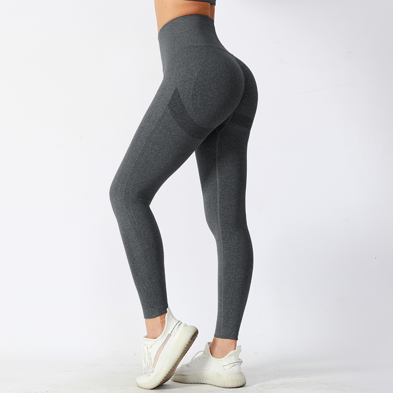 Slim Fit Middle Waist Yoga Pants with Moisture-Wicking Performance Fabric