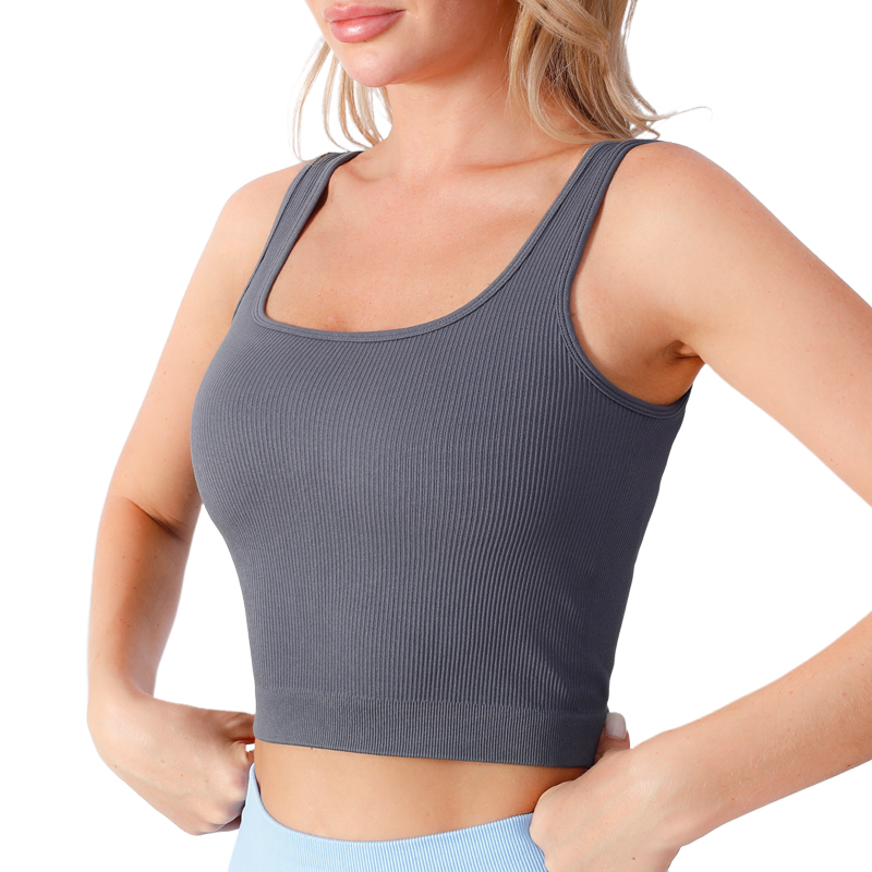 Women's Elegant Short Slim High Elastic Fabric Soft Sports Crop top