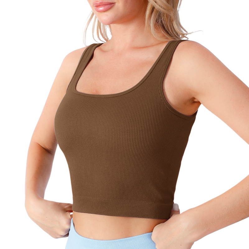 Women's Elegant Short Slim High Elastic Fabric Soft Sports Crop top