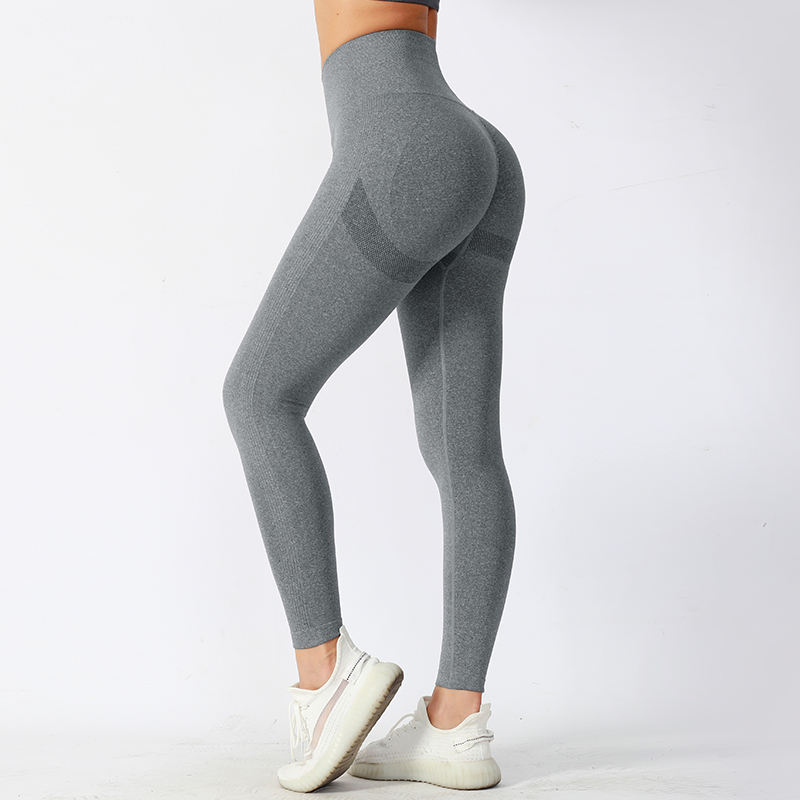 Slim Fit Middle Waist Yoga Pants with Moisture-Wicking Performance Fabric