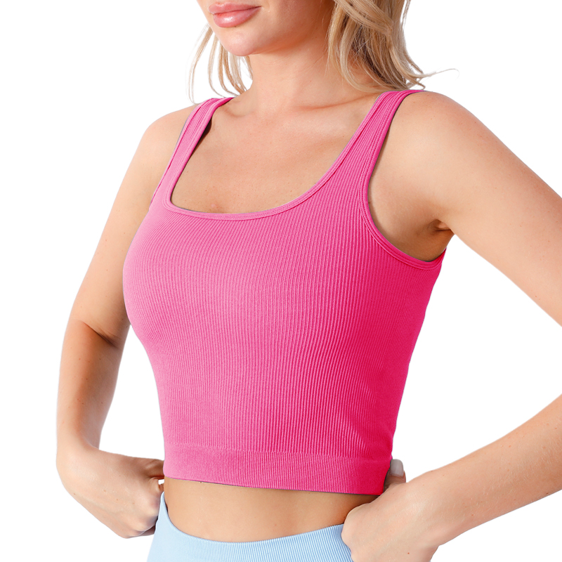 Women's Elegant Short Slim High Elastic Fabric Soft Sports Crop top