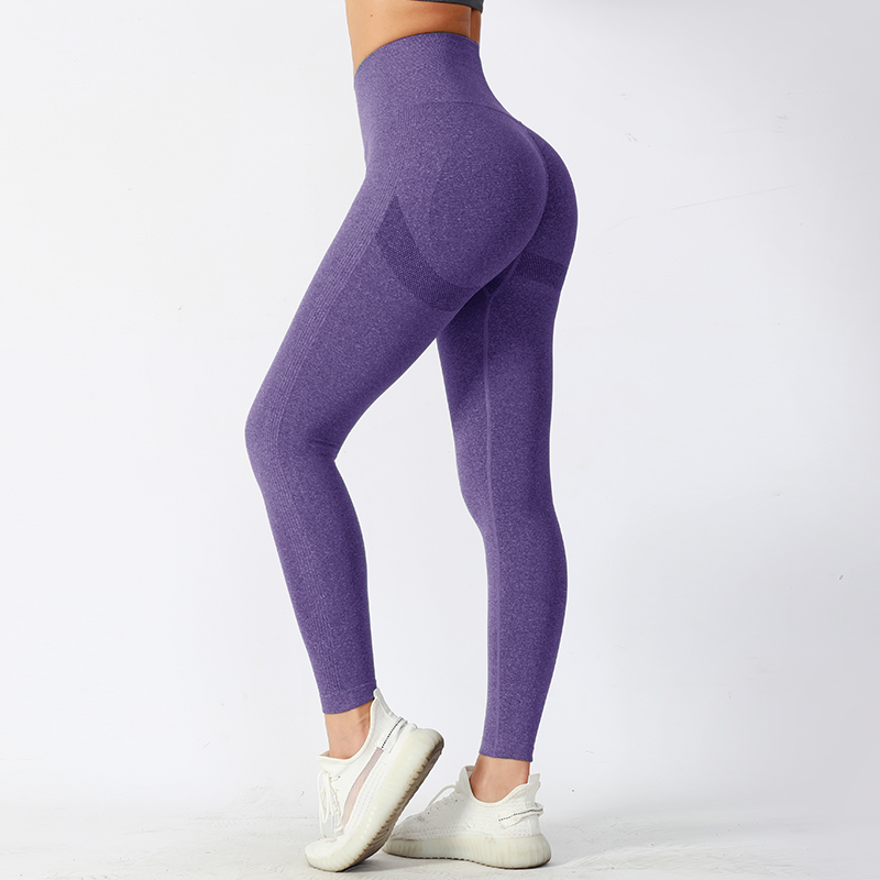 Slim Fit Middle Waist Yoga Pants with Moisture-Wicking Performance Fabric