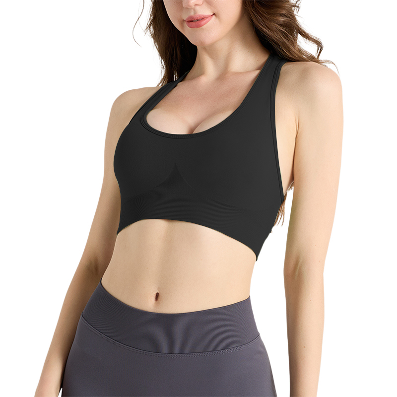 Ultra-Soft Padded Sports Bra with Wide Straps for All-Day Wear