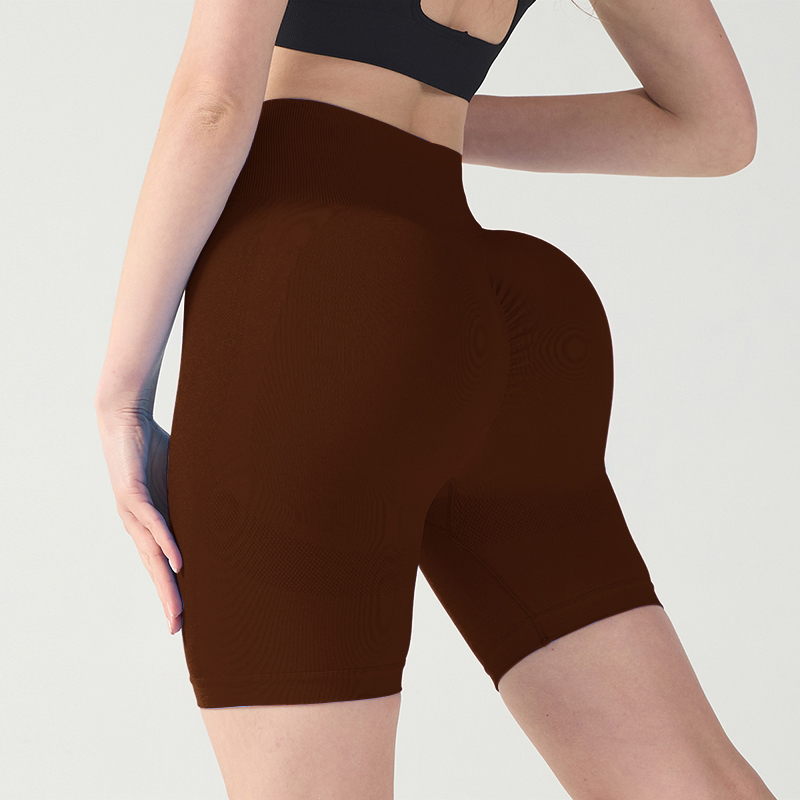High Waist Breathable Yoga Shorts with Seamless Fit and Soft Touch Feel