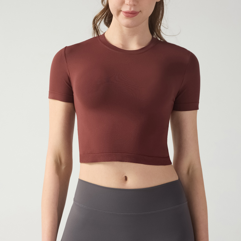 Comfort Fit Sports Short Sleeves Featuring Round Collar