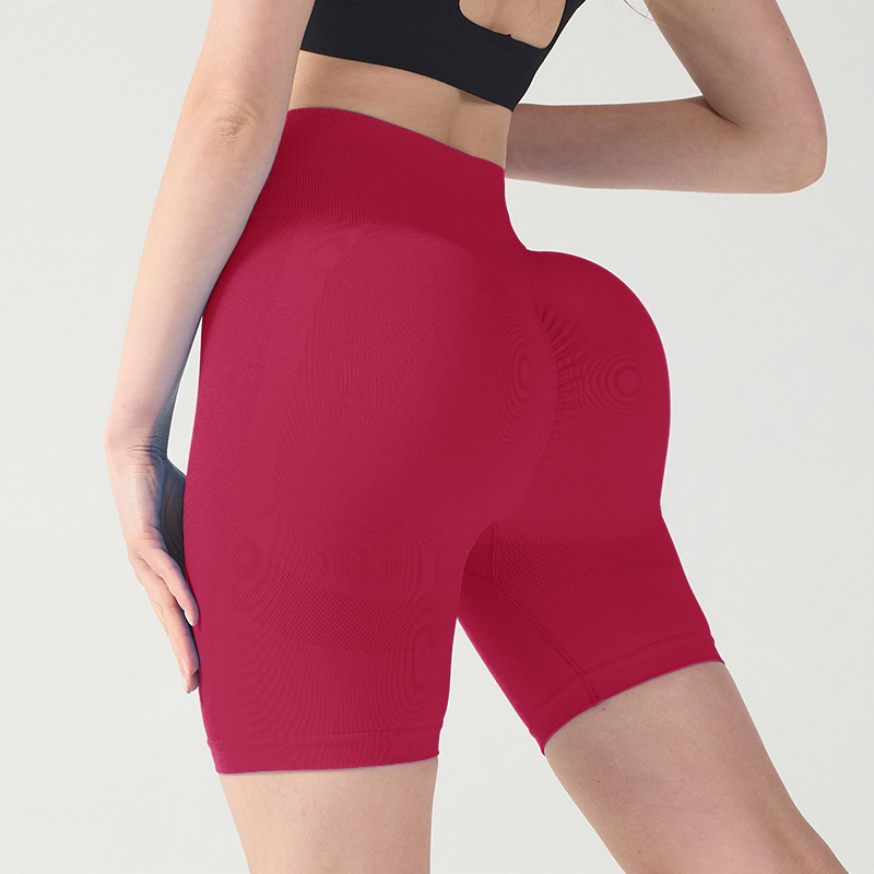 High Waist Breathable Yoga Shorts with Seamless Fit and Soft Touch Feel