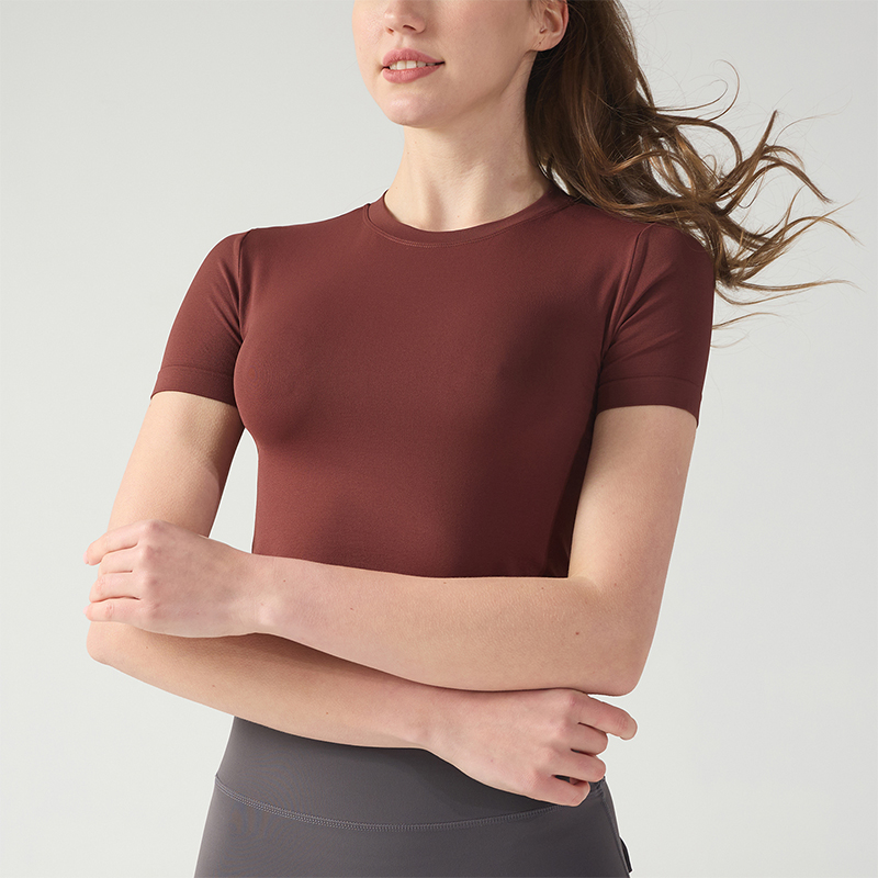 Comfort Fit Sports Short Sleeves Featuring Round Collar