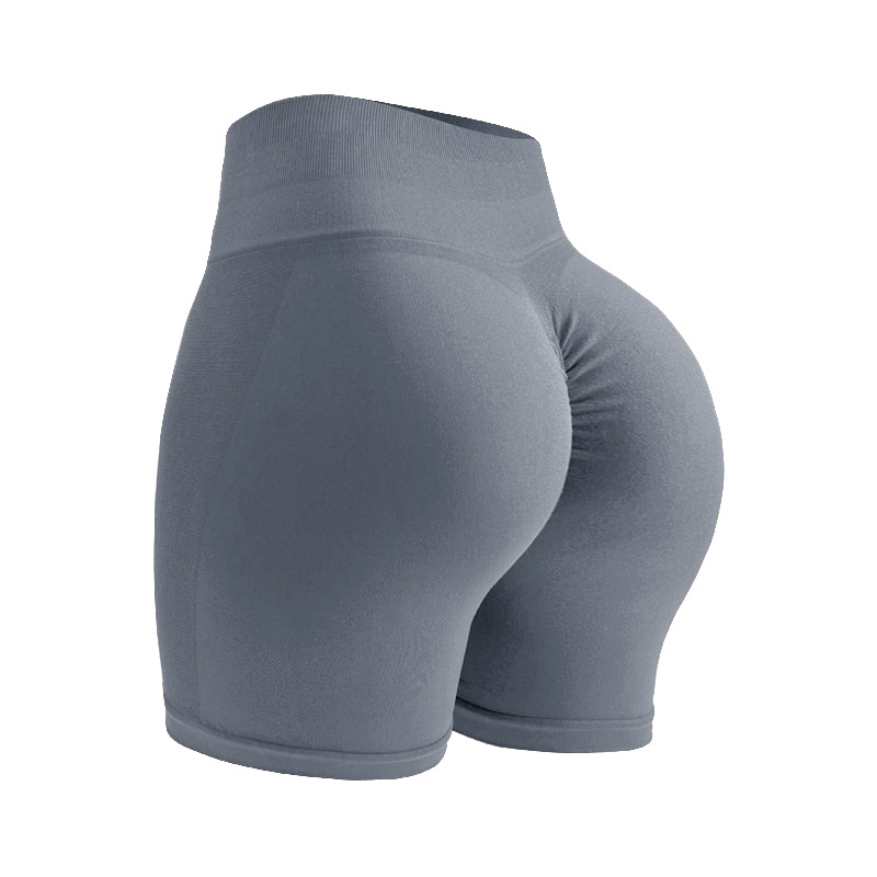 Seamless Breathable Yoga Shorts with High-Rise Waist and Non-Slip Grip