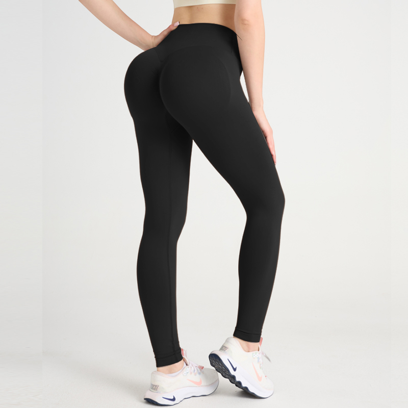 Middle Waist Yoga Pants with High Elasticity and Flattering Body Contour