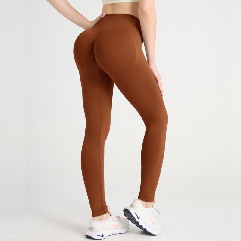Middle Waist Yoga Pants with High Elasticity and Flattering Body Contour