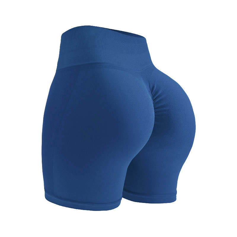 Seamless Breathable Yoga Shorts with High-Rise Waist and Non-Slip Grip