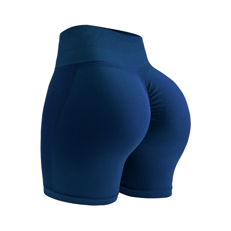 Seamless Breathable Yoga Shorts with High-Rise Waist and Non-Slip Grip