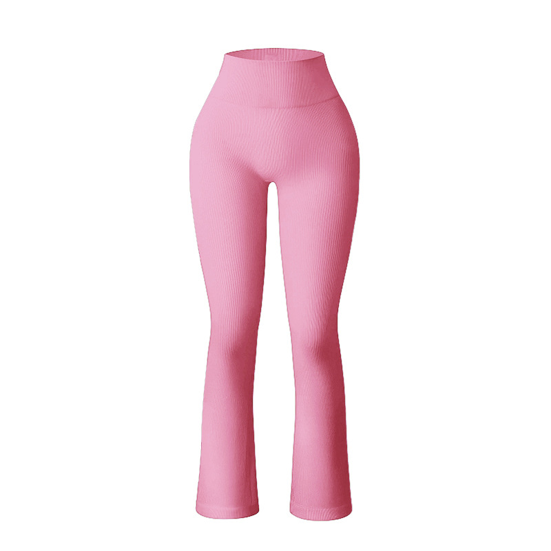 High Waist Yoga Flared Pants with Tummy Control and Stretch Comfort