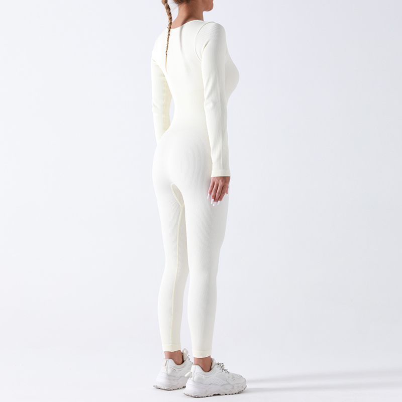 Fashionable Sports Style Long-Sleeved Sports Yoga Jumpsuits