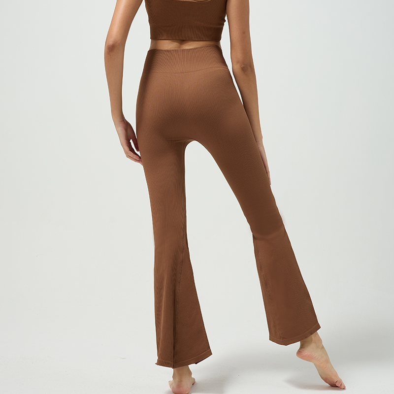 High Waist Yoga Flared Pants with Tummy Control and Stretch Comfort