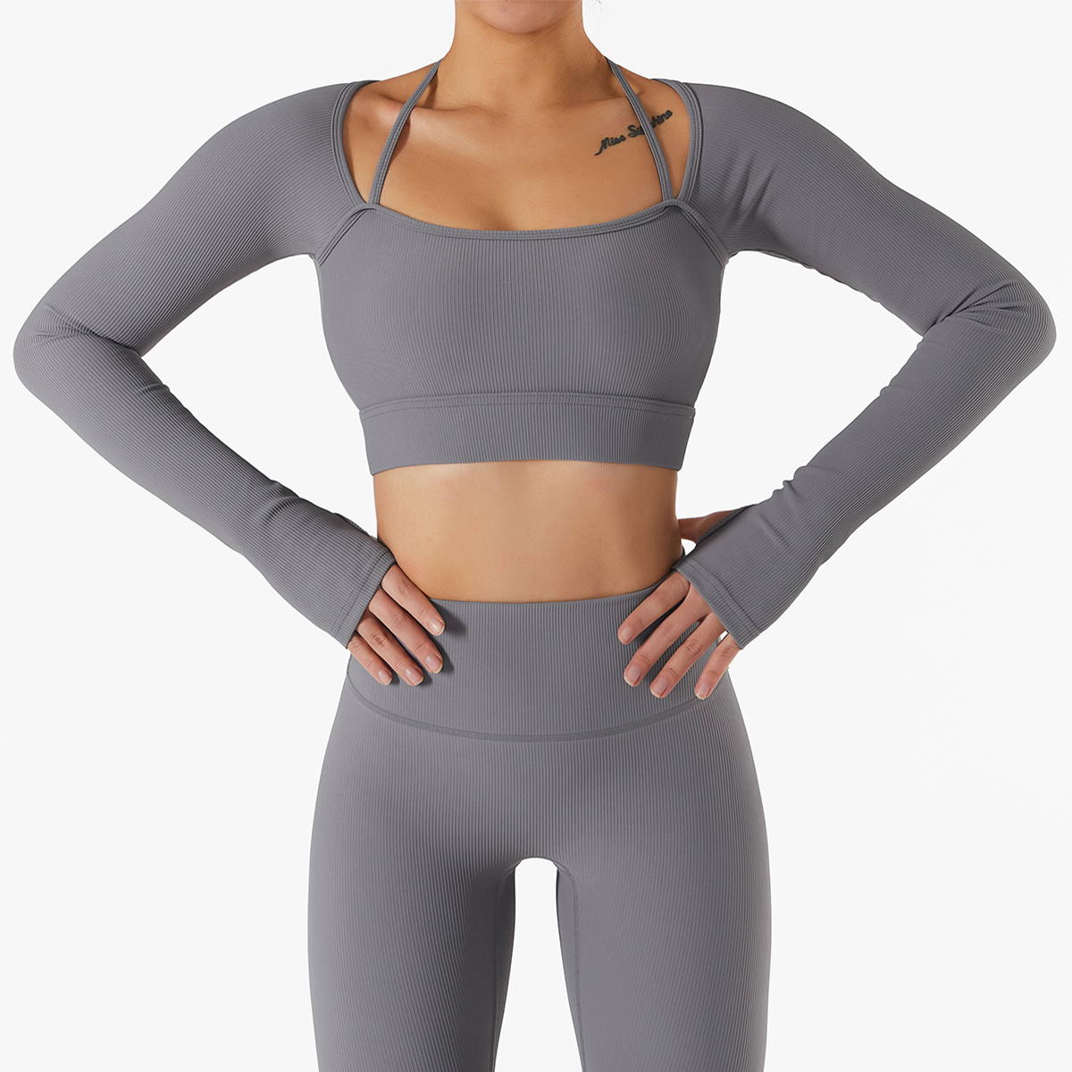 Summer Fashion Simple Slim and Versatile Sports Long Sleeves