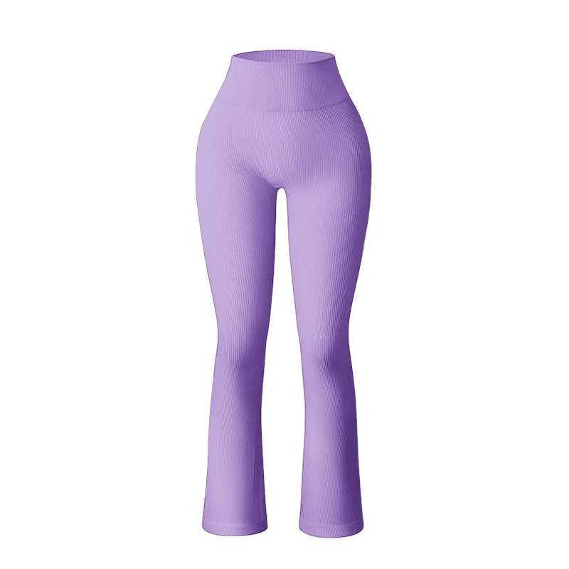 High Waist Yoga Flared Pants with Tummy Control and Stretch Comfort
