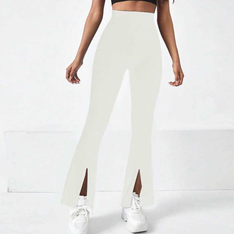Yoga Flared Pants with Wide Leg Opening and Sculpting Waistband Support