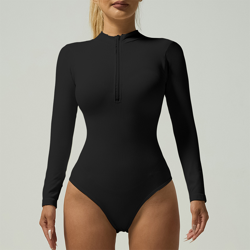 Adjustable High Collar Zipper Sports Body Shapers