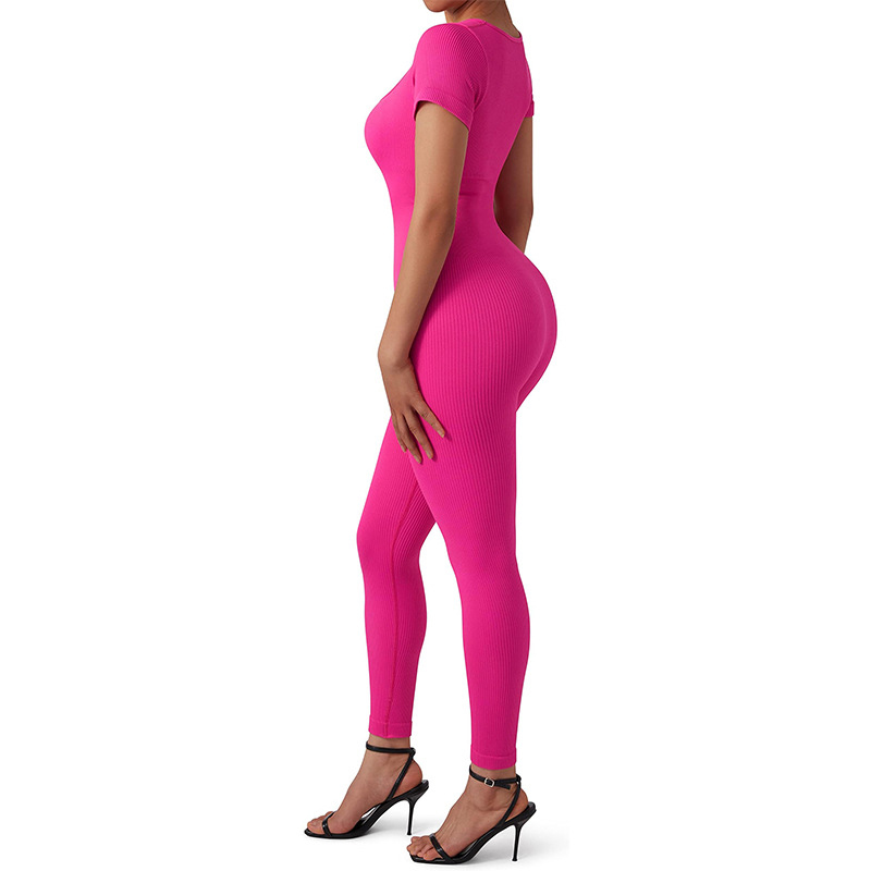 One-Piece Sports Yoga Jumpsuit with Breathable Stretch Fabric