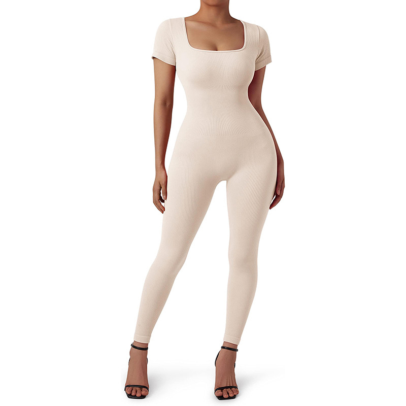 One-Piece Sports Yoga Jumpsuit with Breathable Stretch Fabric