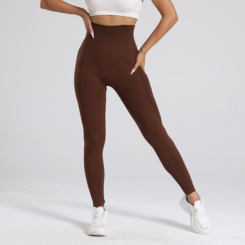 High Waist Yoga Pants with Tummy Control and Four-Way Stretch Fabric