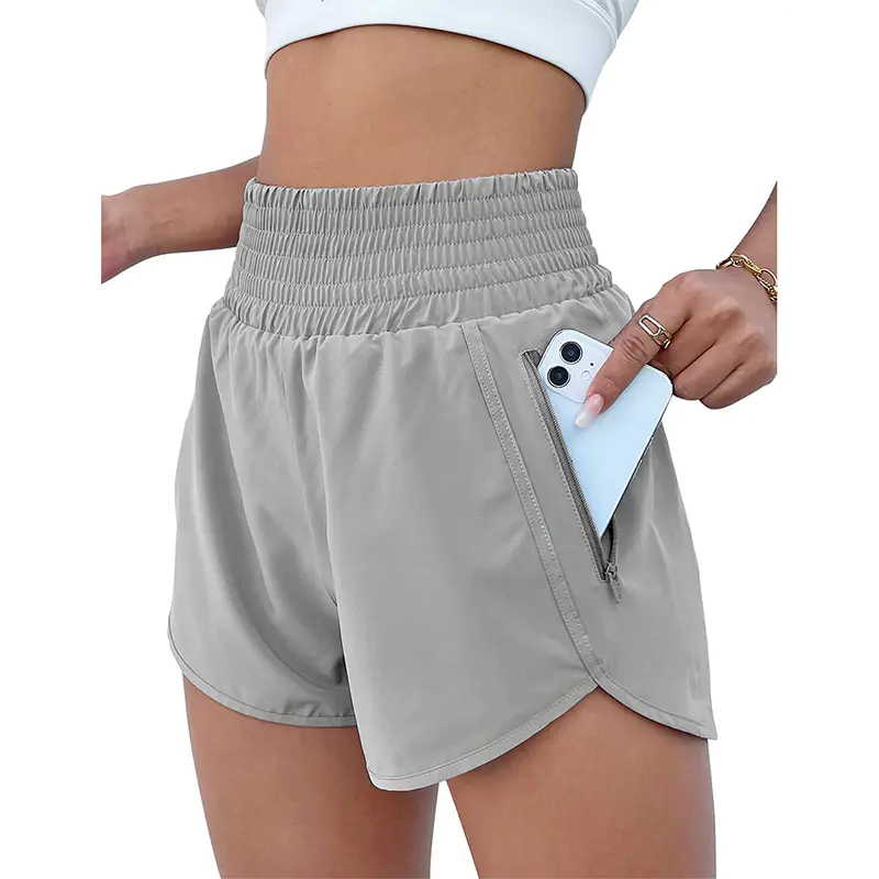 Lightweight Athletic Shorts with Side Zipper
